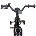 vidaXL Bicicleta Infantil 16 Pulgadas para niños de 4 a 6 años Negro