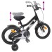 vidaXL Bicicleta Infantil 16 Pulgadas para niños de 4 a 6 años Negro
