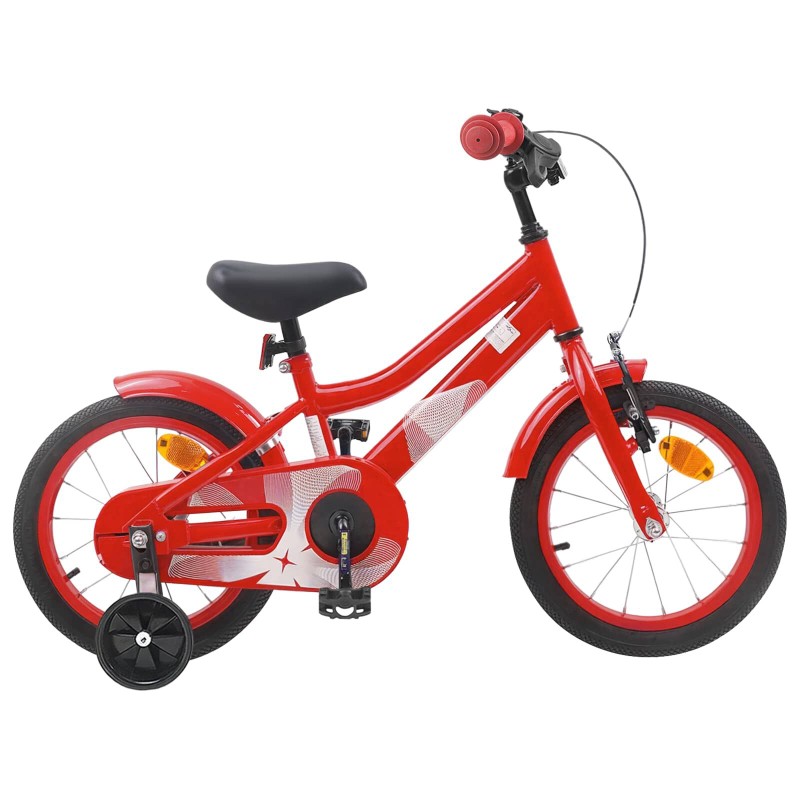 vidaXL Bicicleta Infantil 16 Pulgadas para niños de 4 a 6 años Rojo
