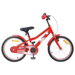 vidaXL Bicicleta Infantil 18 Pulgadas para 5-7 años Rojo