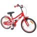 vidaXL Bicicleta Infantil 18 Pulgadas para 5-7 años Rojo
