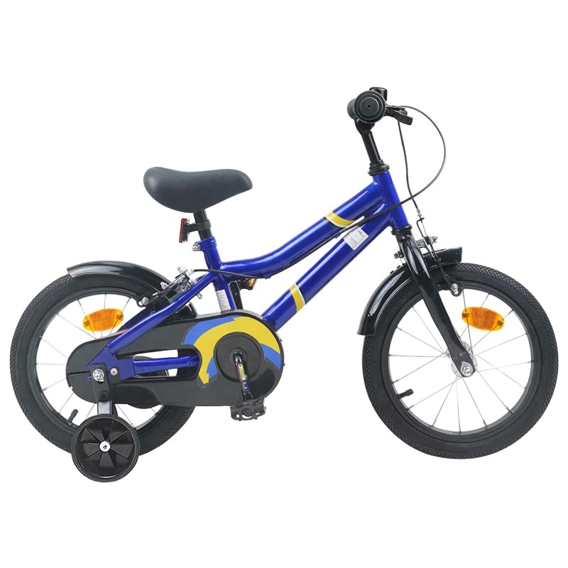 vidaXL Bicicleta Infantil 16 Pulgadas para niños de 4 a 6 años Azul y