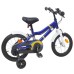 vidaXL Bicicleta Infantil 12 Pulgadas para 2-4 años Azul y