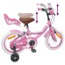vidaXL Bicicleta Infantil 12 Pulgadas para 2-4 años Rosa claro