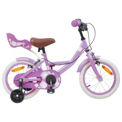 vidaXL Bicicleta Infantil 12 Pulgadas para 2-4 años Morado