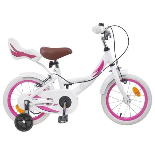vidaXL Bicicleta Infantil 12 Pulgadas para 2-4 años Blanco