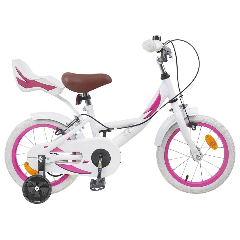 vidaXL Bicicleta Infantil 12 Pulgadas para 2-4 años Blanco