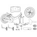 vidaXL Bicicleta Infantil 12 Pulgadas para 2-4 años Blanco
