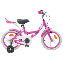 vidaXL Bicicleta Infantil 16 Pulgadas para niños de 4 a 6 años Rosa