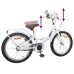 vidaXL Bicicleta Infantil 20 Pulgadas para 6-11 años Blanco