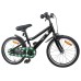 vidaXL Bicicleta Infantil 18 Pulgadas para 5-7 años Negro