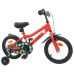 vidaXL Bicicleta Infantil 12 Pulgadas para 2-4 años Rojo