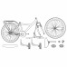 vidaXL Bicicleta Infantil 12 Pulgadas para 2-4 años Azul Oscuro