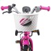 vidaXL Bicicleta Infantil 12 Pulgadas para 2-4 años Rosa Oscuro