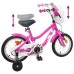 vidaXL Bicicleta Infantil 12 Pulgadas para 2-4 años Rosa Oscuro