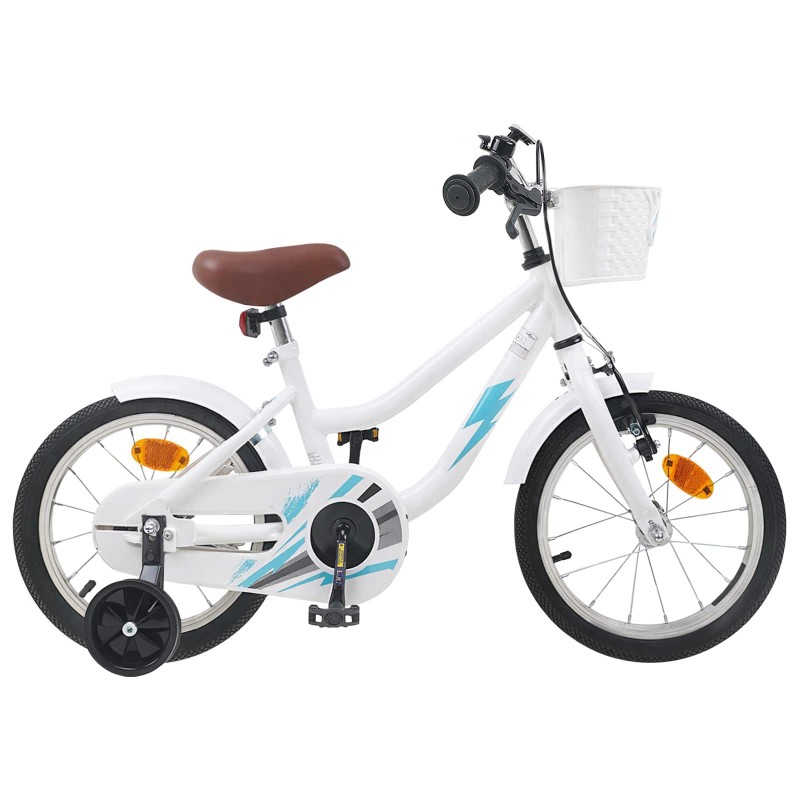 vidaXL Bicicleta Infantil 12 Pulgadas para 2-4 años Blanco