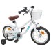 vidaXL Bicicleta Infantil 12 Pulgadas para 2-4 años Blanco