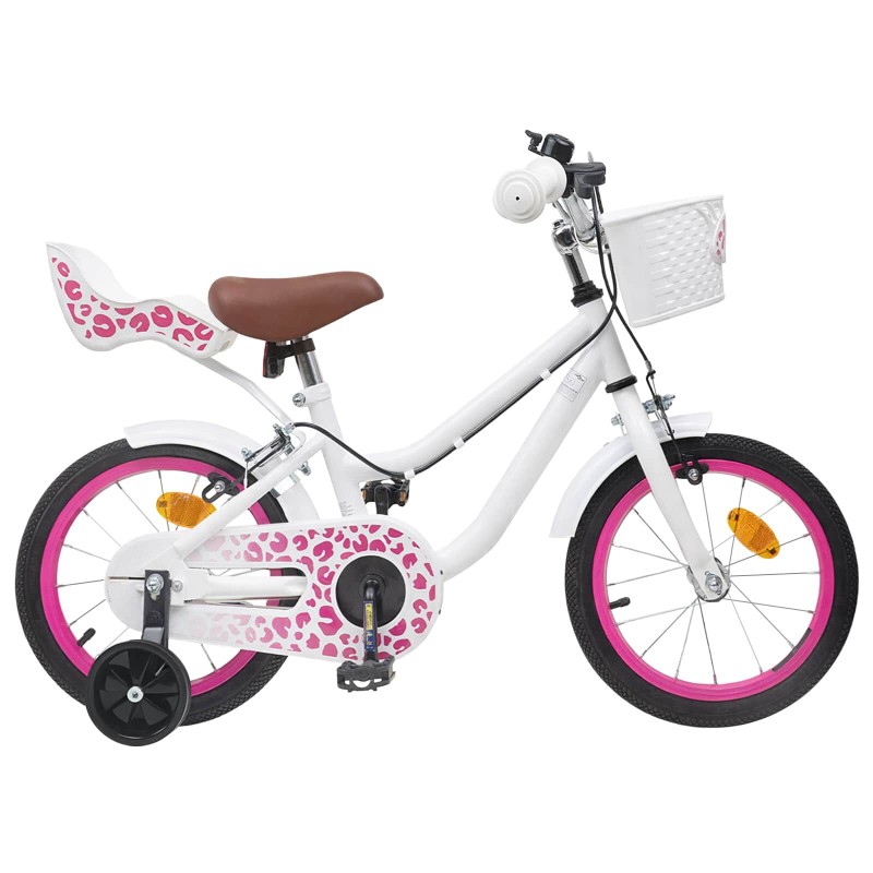 vidaXL Bicicleta Infantil 12 Pulgadas para 2-4 años Blanco