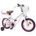 vidaXL Bicicleta Infantil 12 Pulgadas para 2-4 años Blanco