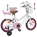 vidaXL Bicicleta Infantil 12 Pulgadas para 2-4 años Blanco