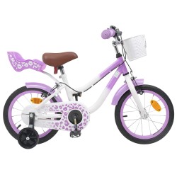 vidaXL Bicicleta Infantil 12 Pulgadas para 2-4 años Morado