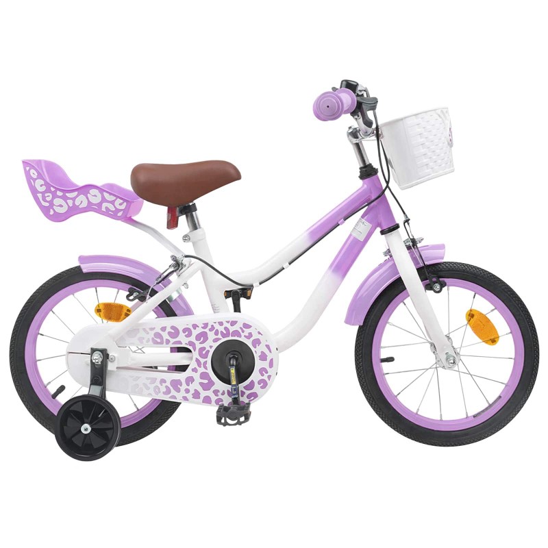 vidaXL Bicicleta Infantil 12 Pulgadas para 2-4 años Morado