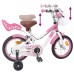 vidaXL Bicicleta Infantil 12 Pulgadas para 2-4 años Rosa claro