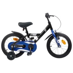 vidaXL Bicicleta Infantil 12 Pulgadas para 2-4 años Negro