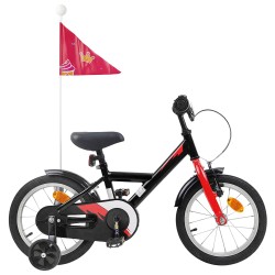 vidaXL Bicicleta Infantil 12 Pulgadas para 2-4 años Negro