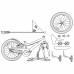 vidaXL Bicicleta Infantil 12 Pulgadas para 2-4 años Azul Oscuro