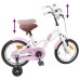 vidaXL Bicicleta Infantil 12 Pulgadas para 2-4 años Blanco