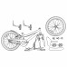 vidaXL Bicicleta Infantil 12 Pulgadas para 2-4 años Blanco
