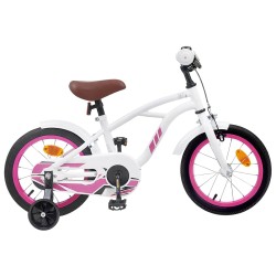 vidaXL Bicicleta Infantil 12 Pulgadas para 2-4 años Blanco