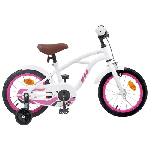 vidaXL Bicicleta Infantil 12 Pulgadas para 2-4 años Blanco
