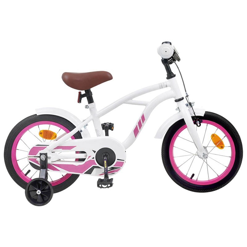 vidaXL Bicicleta Infantil 12 Pulgadas para 2-4 años Blanco