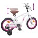 vidaXL Bicicleta Infantil 12 Pulgadas para 2-4 años Blanco