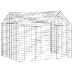 vidaXL Jaula para conejos Plateado 100 x 78 x 78 cm Acero Galvanizado