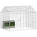 vidaXL Jaula para conejos Plateado 100 x 78 x 78 cm Acero Galvanizado