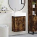 vidaXL Módulo de baño con grifería Roble Ahumado 45,5 x 22,5 x 84 cm