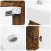vidaXL Módulo de baño con grifería Roble Ahumado 45,5 x 22,5 x 84 cm