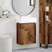 vidaXL Módulo de baño con grifería Madera envejecida