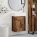 vidaXL Módulo de baño con grifería Madera envejecida