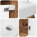 vidaXL Módulo de baño con grifería Madera envejecida