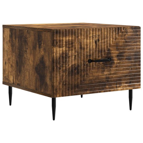 vidaXL Mesa de Café Roble Ahumado 49 x 50 x 40 cm Madera de Ingeniería