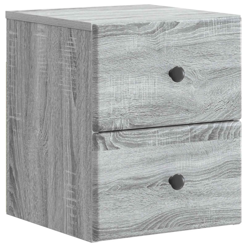 vidaXL Mesita de Noche de Pared Gris Sonoma 34,5 x 33 x 40 cm
