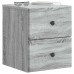 vidaXL Mesita de Noche de Pared Gris Sonoma 34,5 x 33 x 40 cm