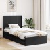 vidaXL Estructura de cama con almacenamiento y cabecero Negro
