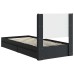 vidaXL Estructura de cama con almacenamiento y cabecero Negro
