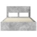 vidaXL Estructura de cama con almacenamiento y cabecero Gris Hormigón
