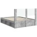 vidaXL Estructura de cama con almacenamiento y cabecero Gris Hormigón